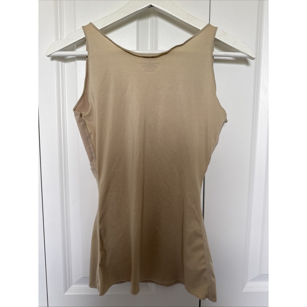 Spanx Beige Crossover Chest Camisole Sz M Medium Compression - Picture 3 of 6
